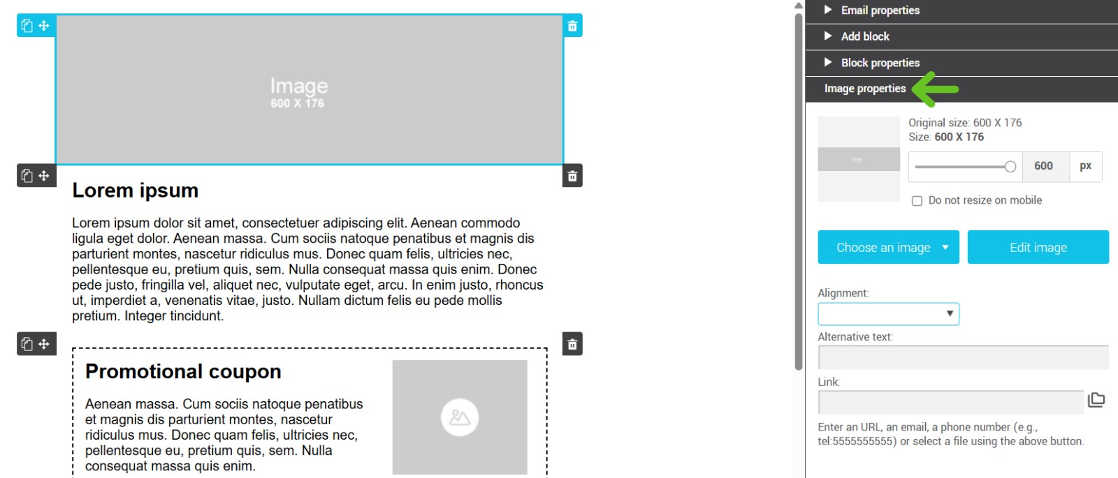 Image properties